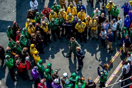CNO &amp; Chief of French Navy Visit GHWB at Sea
