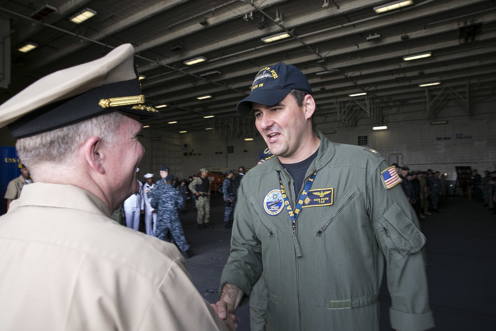 Lt. Cmdr. Pope Departs Ford