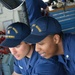 Coast Guard Cutter Douglas Munro crew members conduct master-helmsman duties