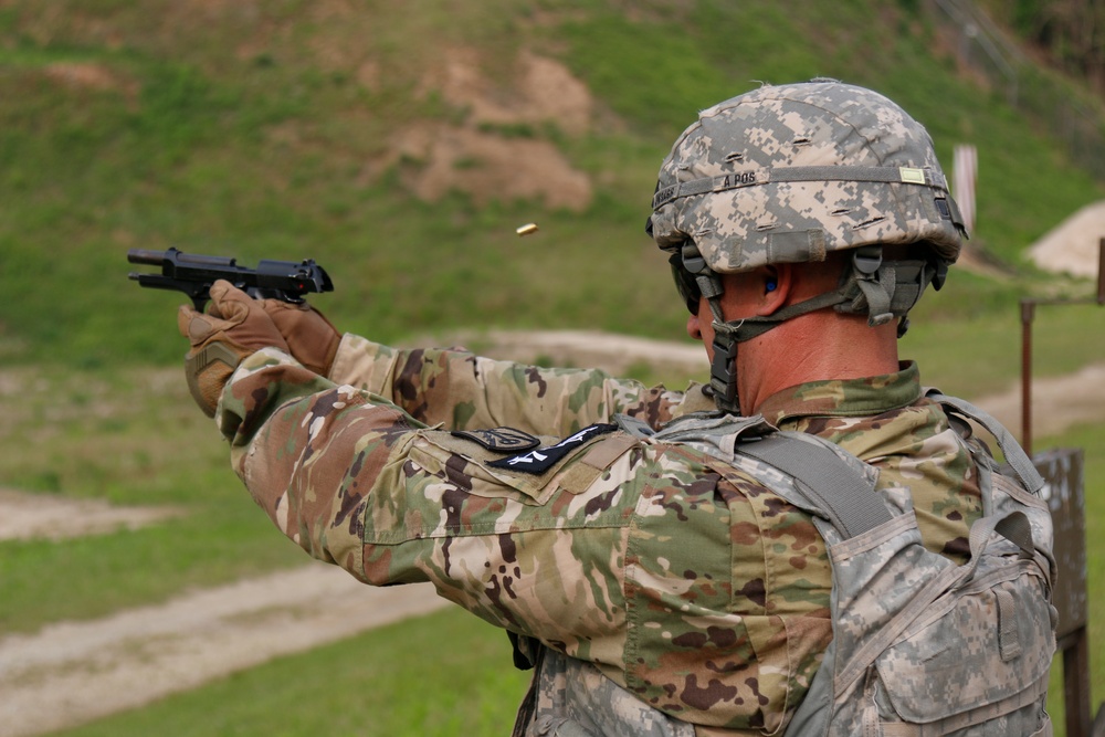 Day 2 stress shoot Eighth Army 2018 Best Warrior Competition