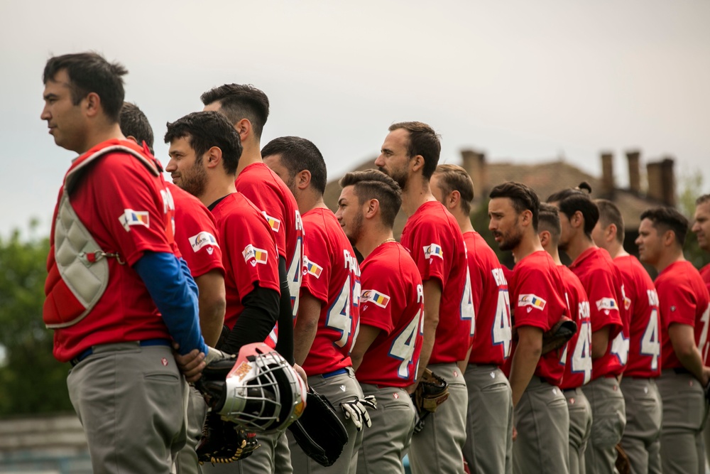 Jackie Robinson Day: BSRF service members play against Romanian baseball team