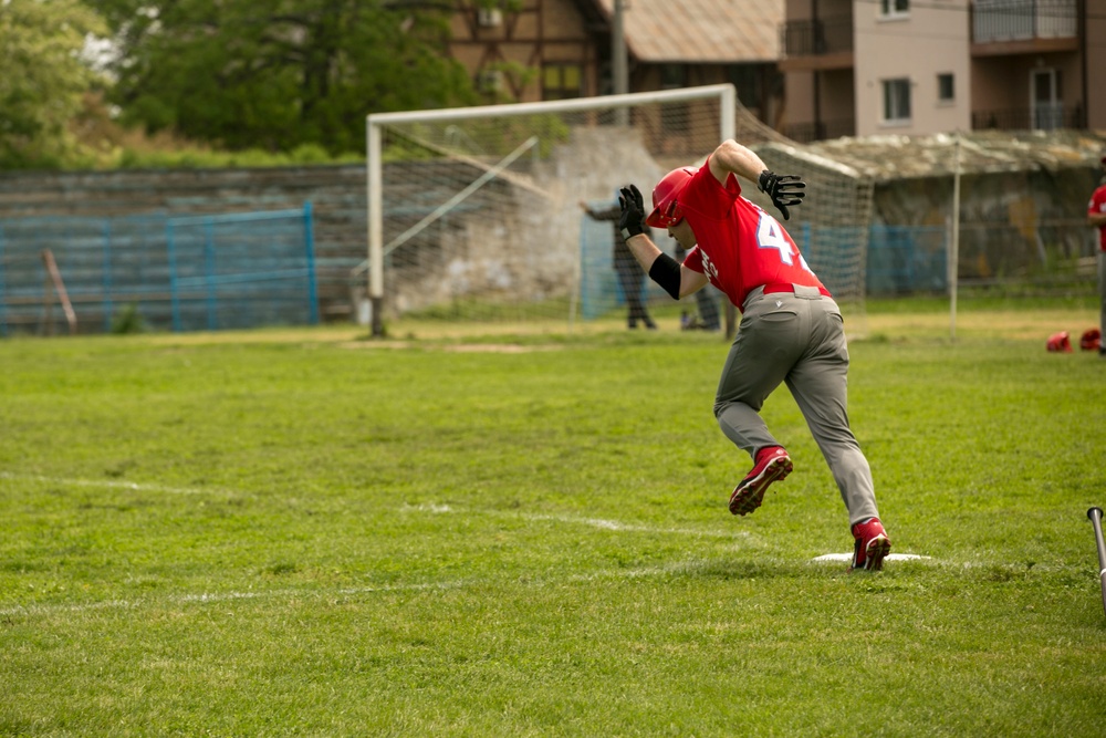 Jackie Robinson Day: BSRF service members play against Romanian baseball team