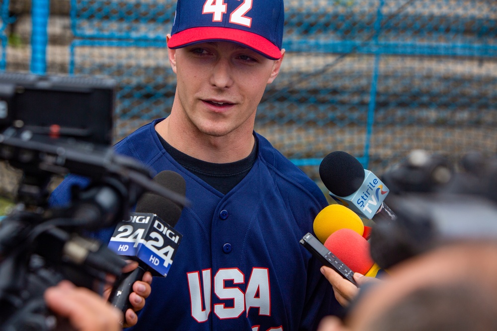 Jackie Robinson Day: BSRF Marines play the Romanian baseball team