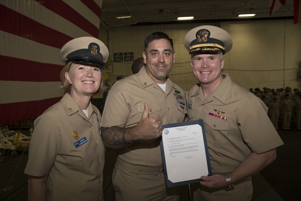 USS Gerald R. Ford Master Chief Pinning Ceremony