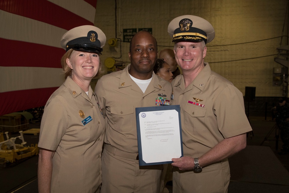 USS Gerald R. Ford Master Chief Pinning Ceremony