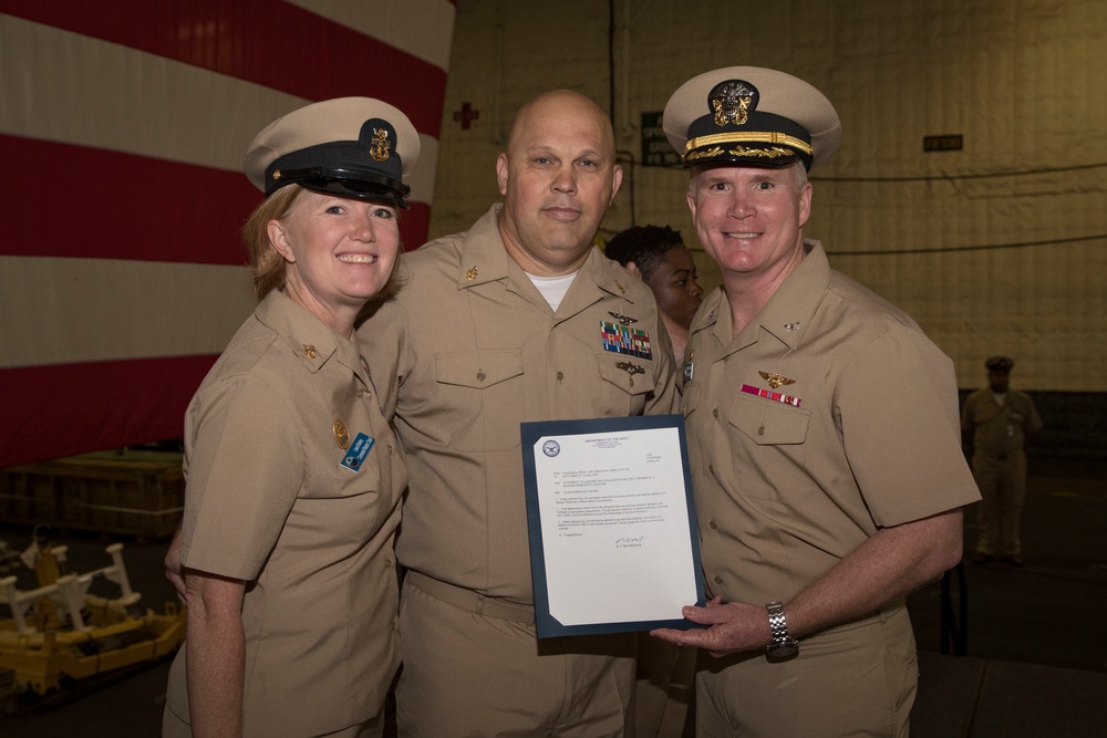 USS Gerald R. Ford Master Chief Pinning Ceremony