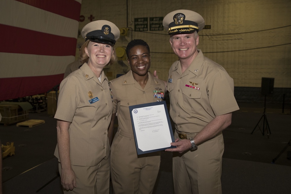 USS Gerald R. Ford Master Chief Pinning Ceremony