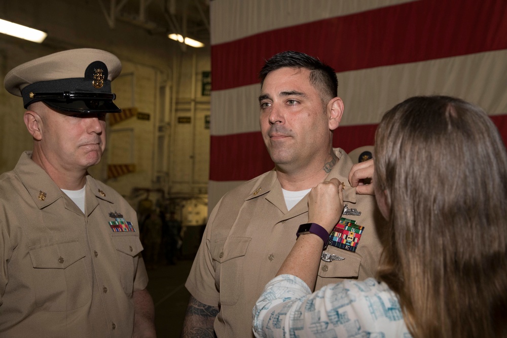 USS Gerald R. Ford Master Chief Pinning Ceremony