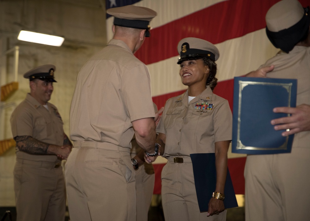 USS Gerald R. Ford Master Chief Pinning Ceremony