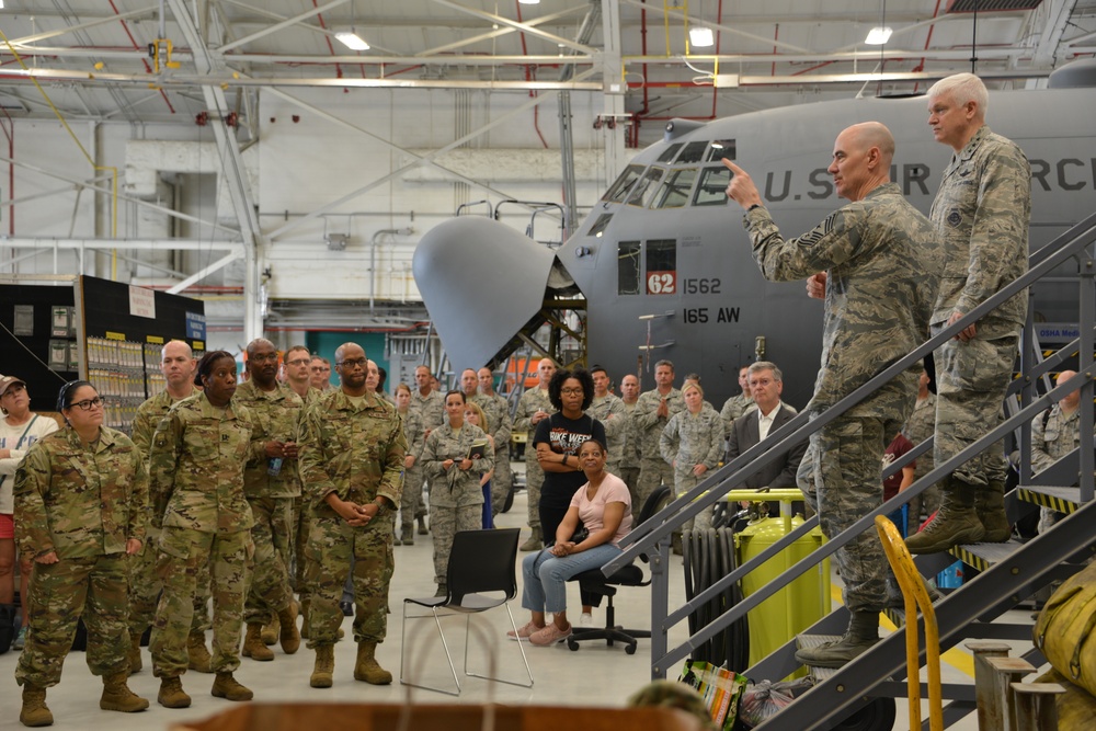 ANG Leadership visits Savannah Air National Guard Base