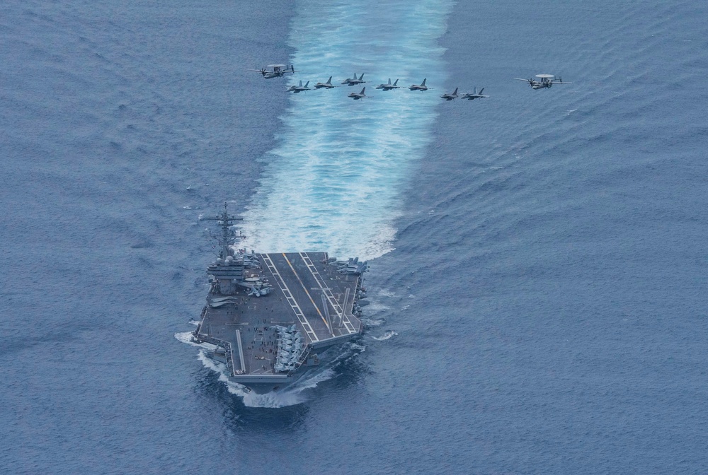 U.S. &amp; French Navy Flyover for Chesapeake 2018