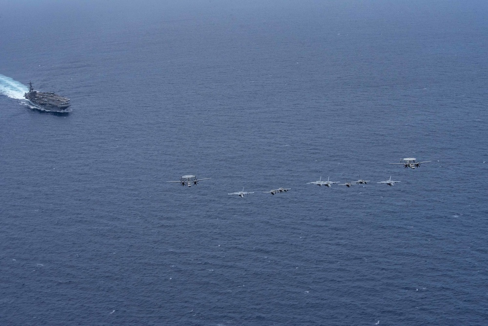 U.S. &amp; French Navy Flyover for Chesapeake 2018