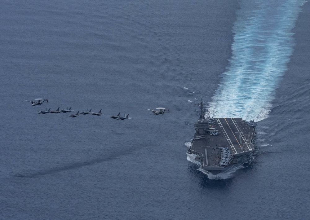 U.S. &amp; French Navy Flyover for Chesapeake 2018