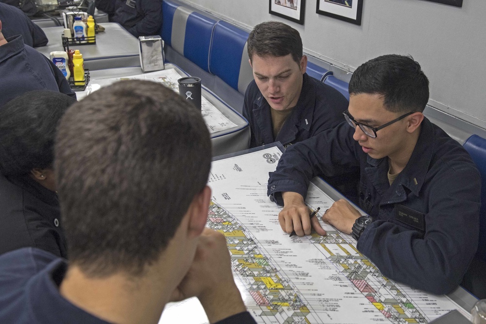 Forrest Sherman is currently deployed as part of the Harry S. Truman Carrier Strike Group. With USS Harry S. Truman (CVN 75) as the flagship, deployed strike group units include staffs, ships and aircraft of Carrier Strike Group Eight (CSG 8), Destroyer S