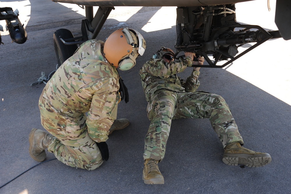 Apache AH-64 Helicopter Gunnery