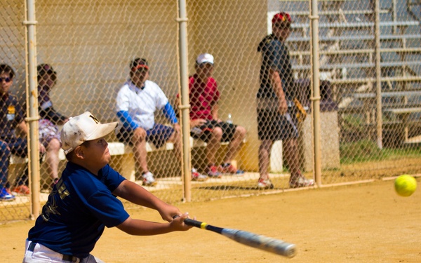 ODB, Henoko, Marines play softball aboard Camp Schwab