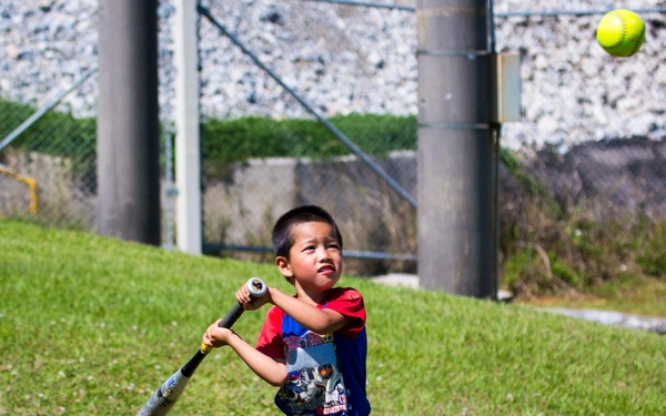ODB, Henoko, Marines play softball aboard Camp Schwab