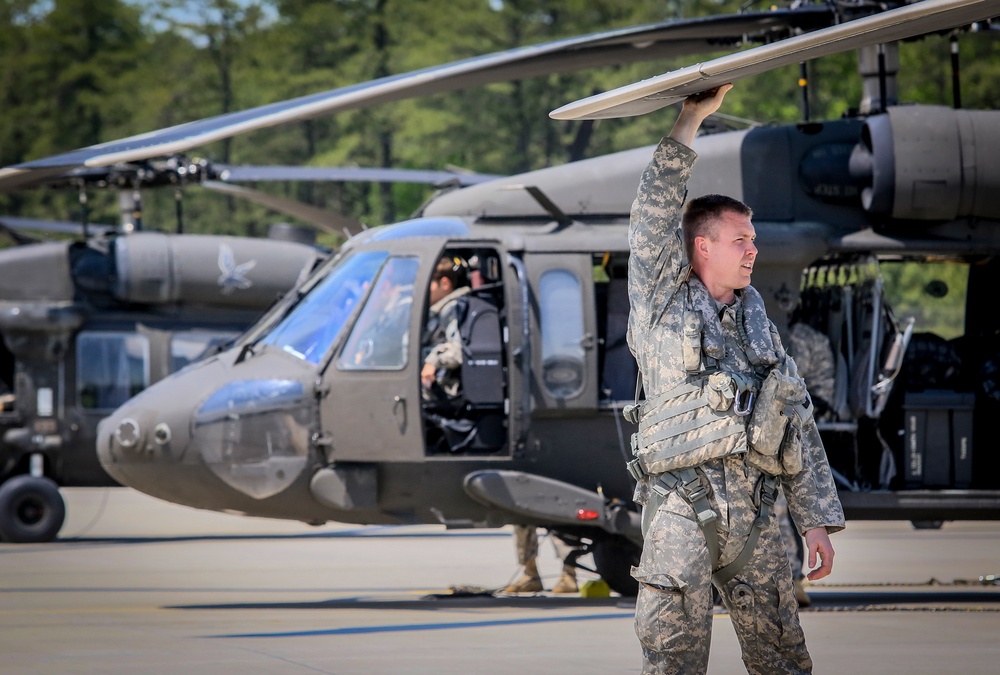 1-150th Assault Helicopter Battalion flightline operations