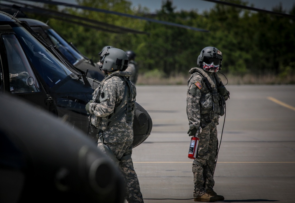 1-150th Assault Helicopter Battalion flightline operations