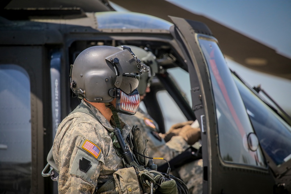 1-150th Assault Helicopter Battalion flightline operations