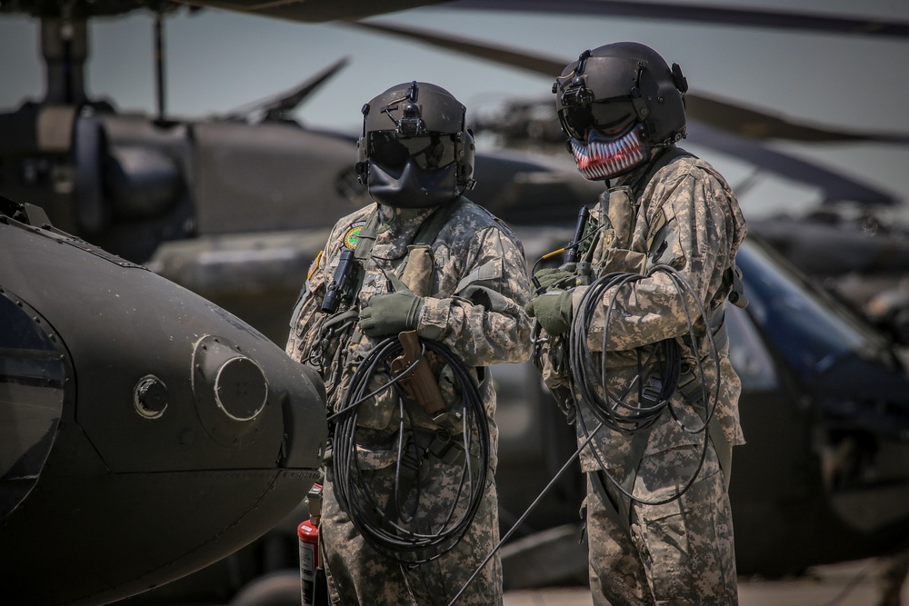 1-150th Assault Helicopter Battalion flightline operations