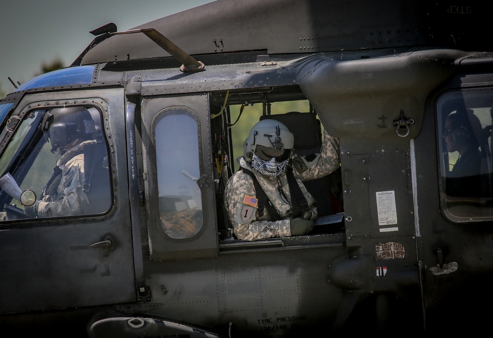 1-150th Assault Helicopter Battalion flightline operations