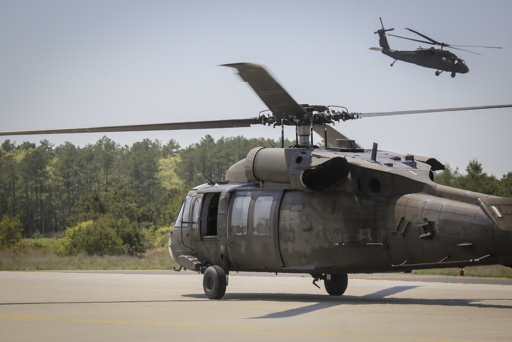 1-150th Assault Helicopter Battalion flightline operations