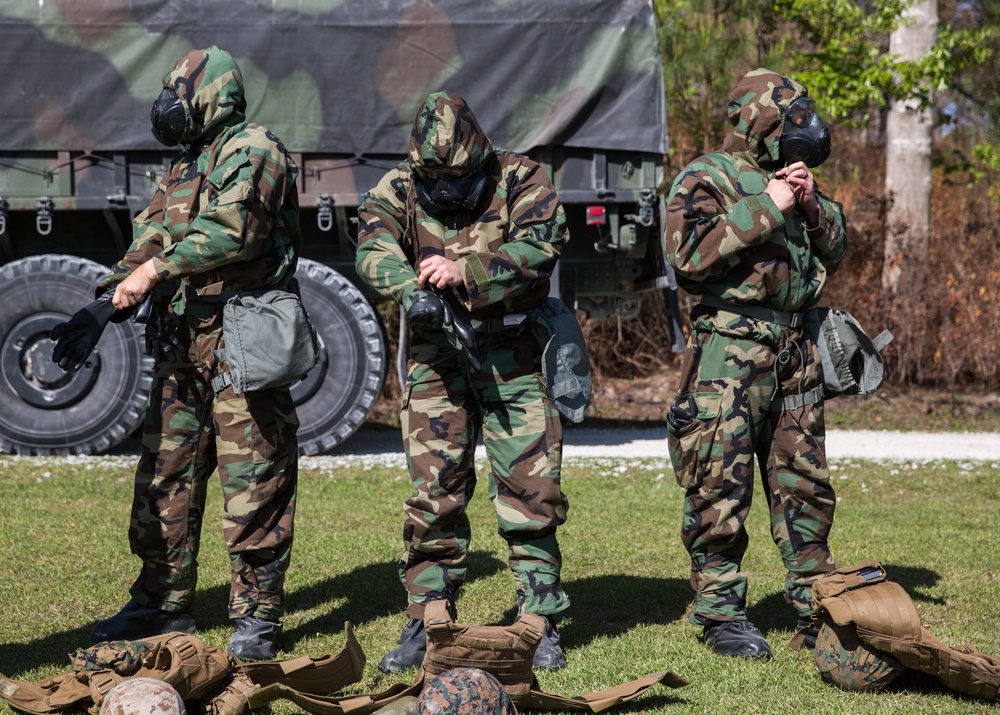 VMGR-252 conducts CBRN defense training