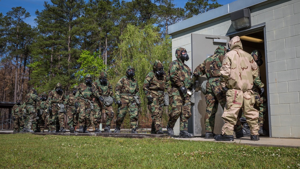 VMGR-252 conducts CBRN defense training