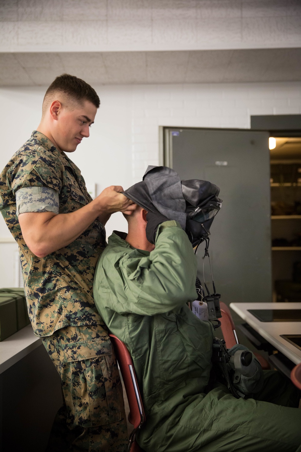 VMGR-252 conducts CBRN defense training