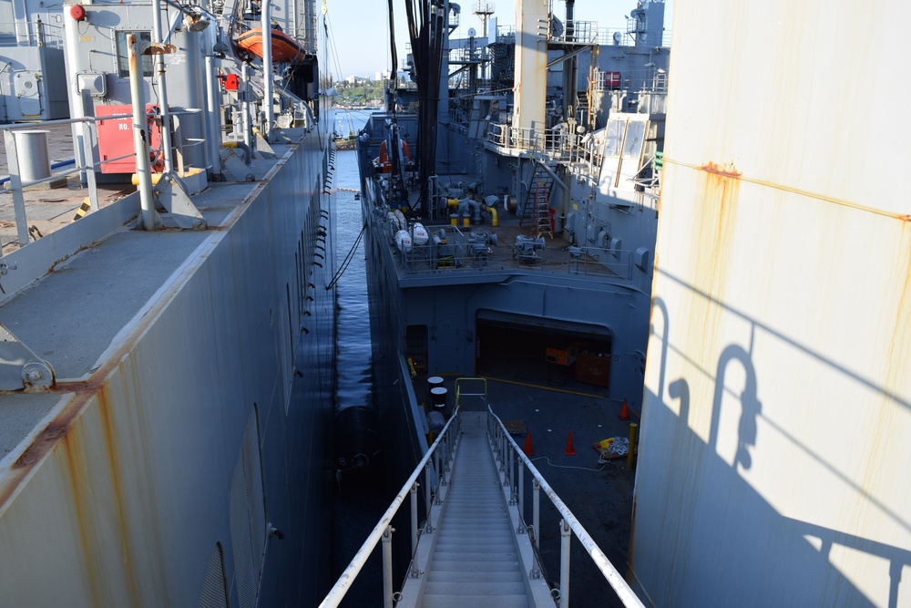 USNS Bob Hope, USNS Carl Brashear Conduct Ship-to-Ship Transfer of RIMPAC Equipment