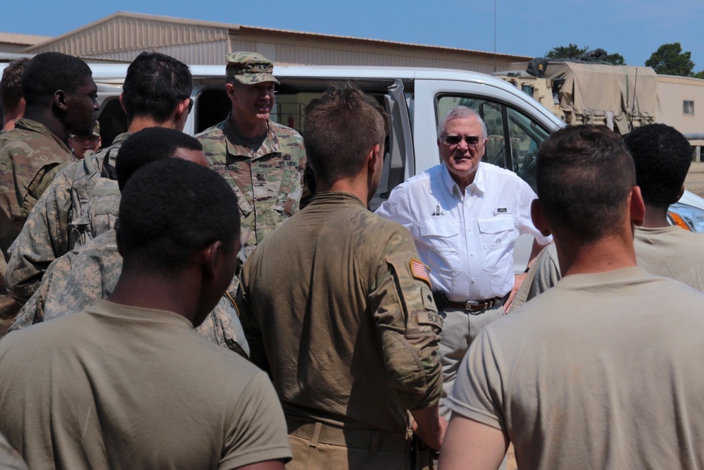 Gov. deal visits troops