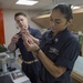 Sailors conduct routine water testing aboard USNS Mercy