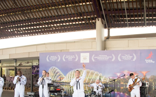 U.S. 7th Fleet Band performs at Gardens by the Bay