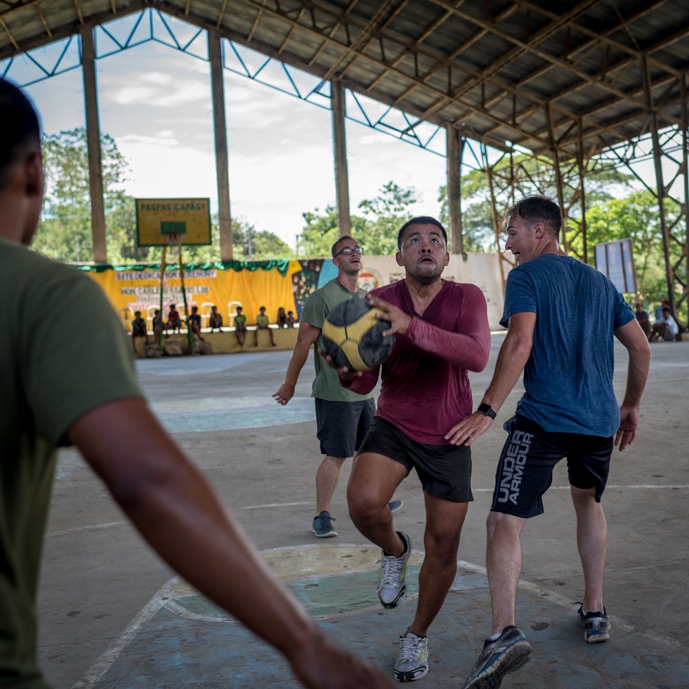 Balikatan 18: U.S. Marines Play Basketball With Philippine Army Soldiers