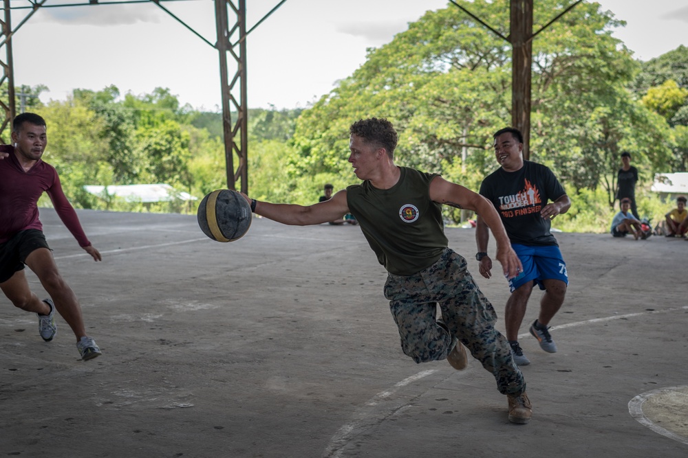 Balikatan 18: U.S. Marines Play Basketball With Philippine Army Soldiers