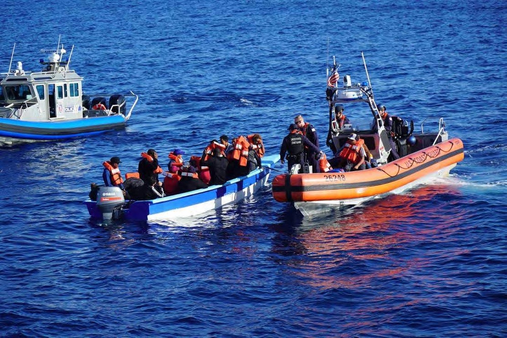 Caribbean Border Interagency Group law enforcement authorities interdict migrant vessel off Rincon, Puerto Rico