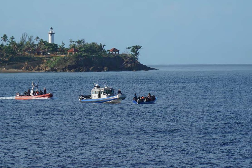 Coast Guard, Caribbean Border Interagency Group law enforcement authories interdict migrant vessel off Rincon, Puerto Rico