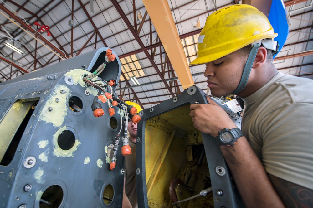 723d AMXS, Army depot rebuild Pave Hawk
