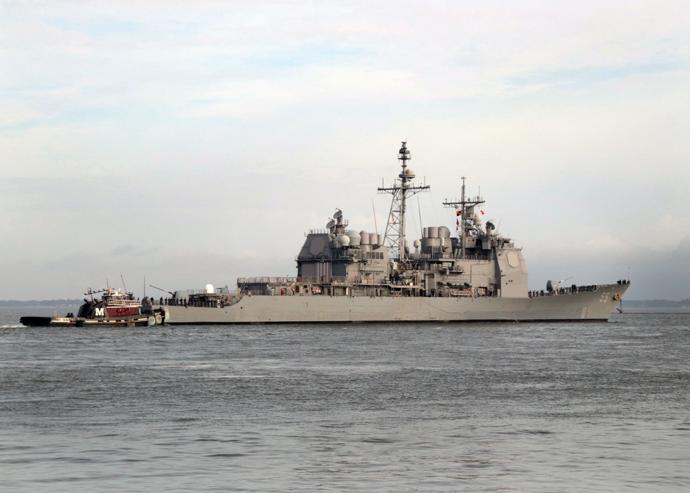 Leyte Gulf Gets Underway for Sea Trials