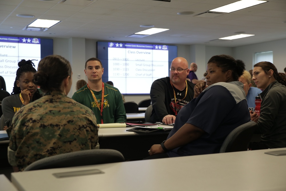 Coaches learn Marine leadership at Workshop