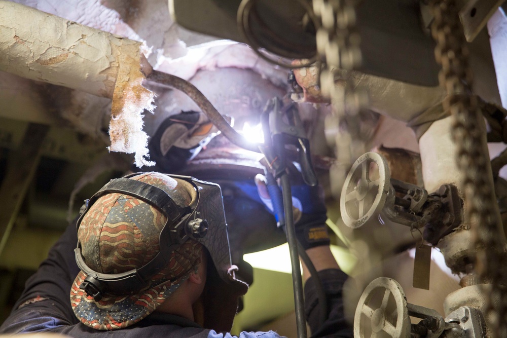 Welding on the Kearsarge