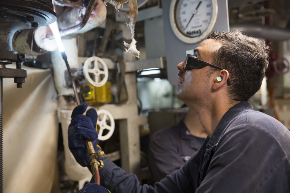 Welding on the Kearsarge