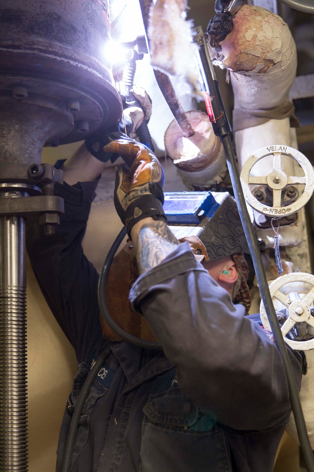 Welding on the Kearsarge