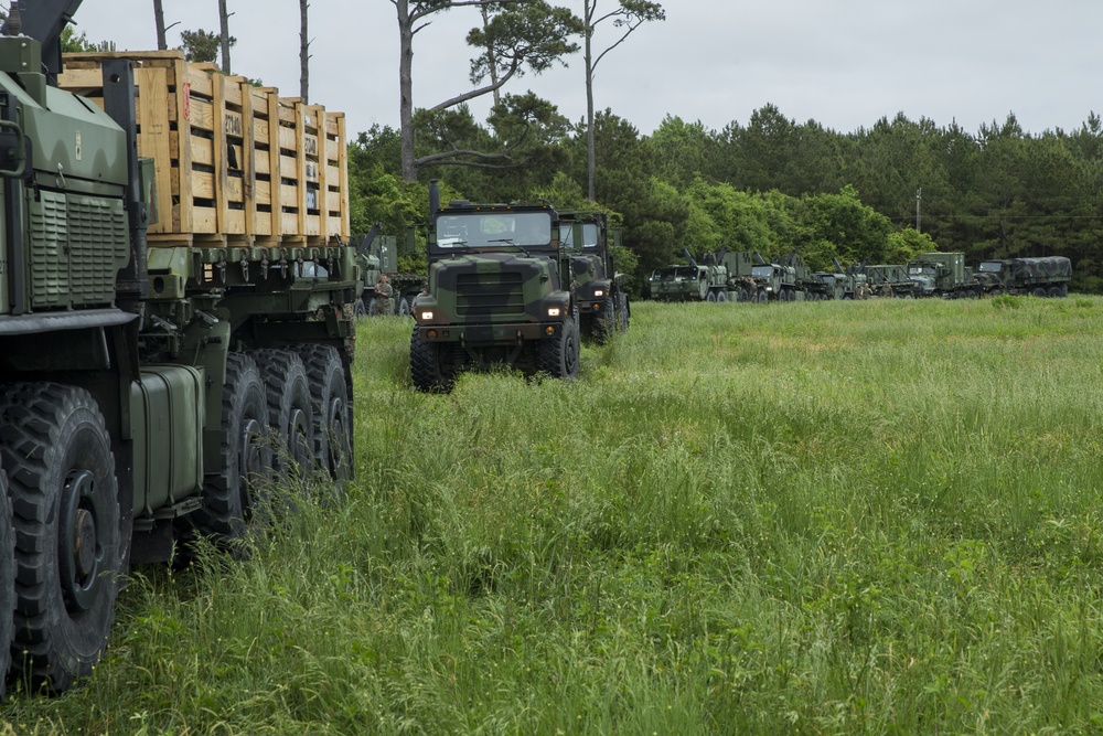 Transportation Support Company moves equipment during command post exercise