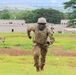 RHC-P Soldier sprints in PT portion of Best Warrior Competition
