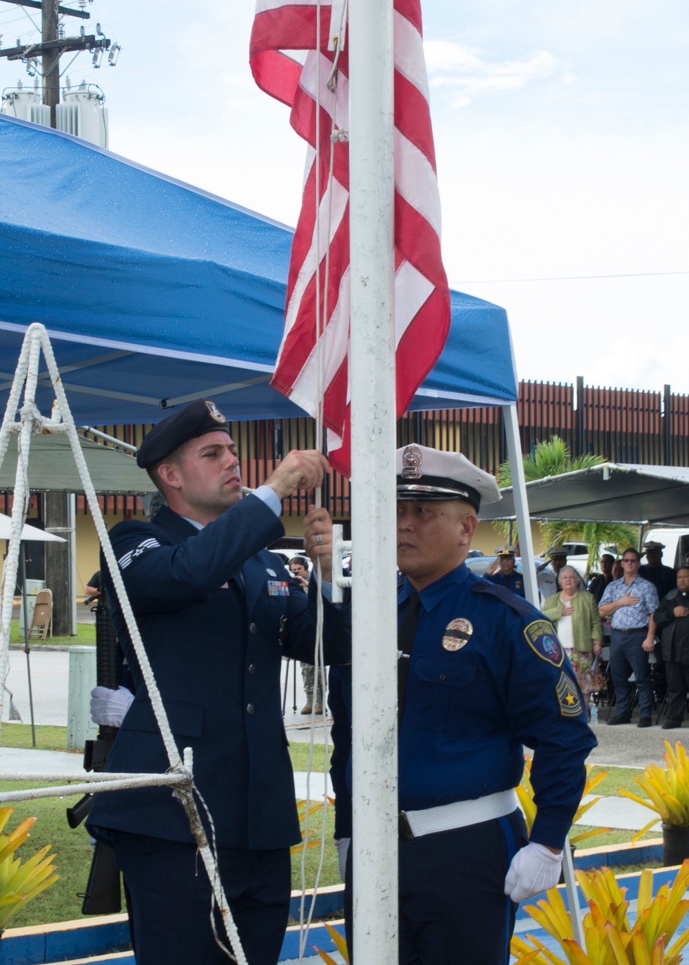 Guam Police Render Honors