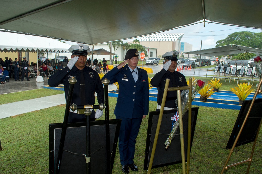 Guam Police Render Honors