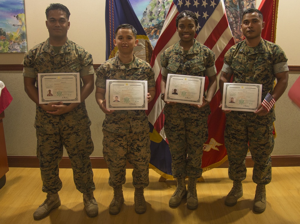 MCIPAC hosts a naturalization ceremony