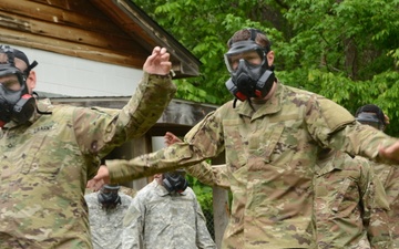 HHB 29th ID Soldiers conduct NBC training, test new M50 gas mask